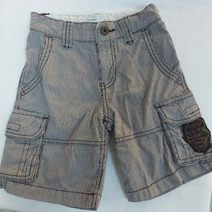 Old Navy Pin Stripe Cargo Shorts with Skull Stitch